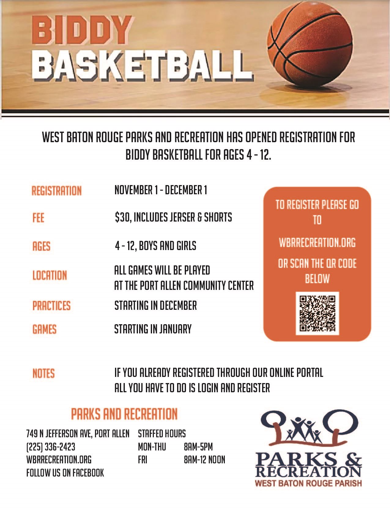 Biddy Basketball Flyer 2021